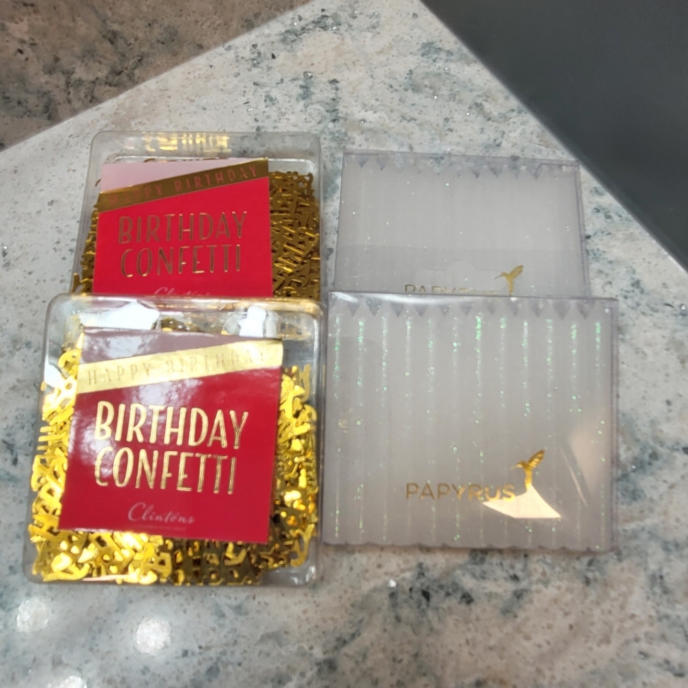 Papyrus Candles and Birthday Confetti
